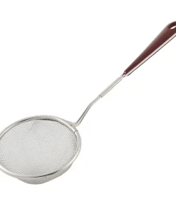 Kitchen Plastic Handle Metal Fine Mesh Wire Oil Strainer 75mm Dia - 8.7" x 3" x 1.5"(L*D*Depth)