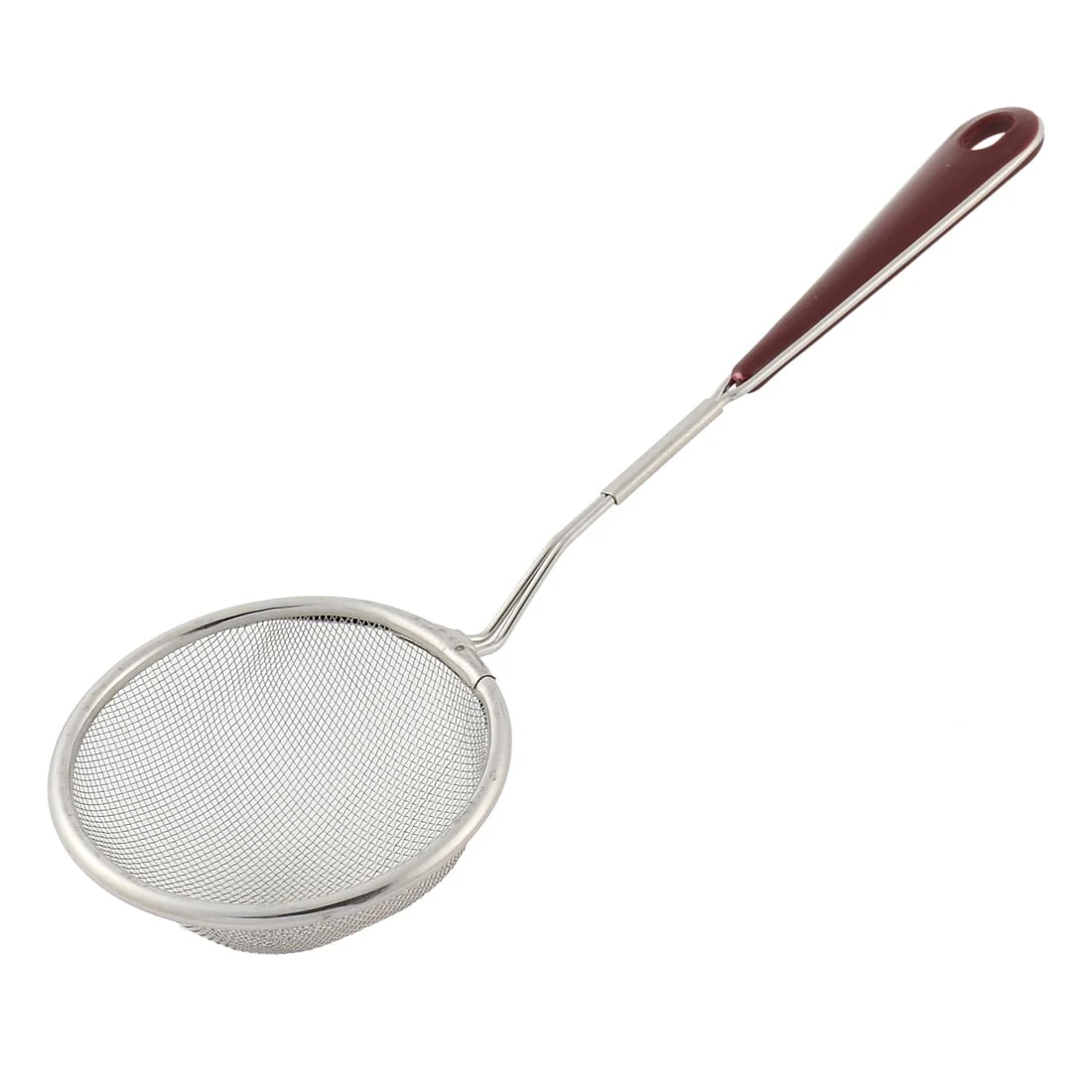 Kitchen Plastic Handle Metal Fine Mesh Wire Oil Strainer 75mm Dia - 8.7" x 3" x 1.5"(L*D*Depth)