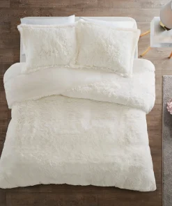 Leena Shaggy Fur Duvet Cover Set by Intelligent Designs