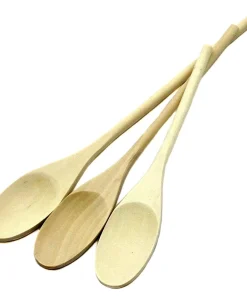 Chef Craft 3pc Solid Natural Wood Spoon Set - 10, 12 & 14 Inch - 3pc Set