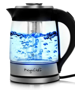 1.8 Quart Glass and Stainless Steel Electric Tea Kettle and Infuser
