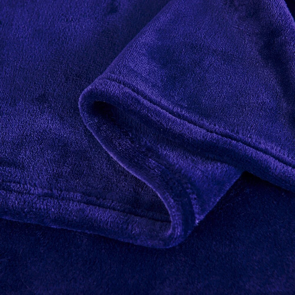Large Solid Velvet Plush Fleece Blanket