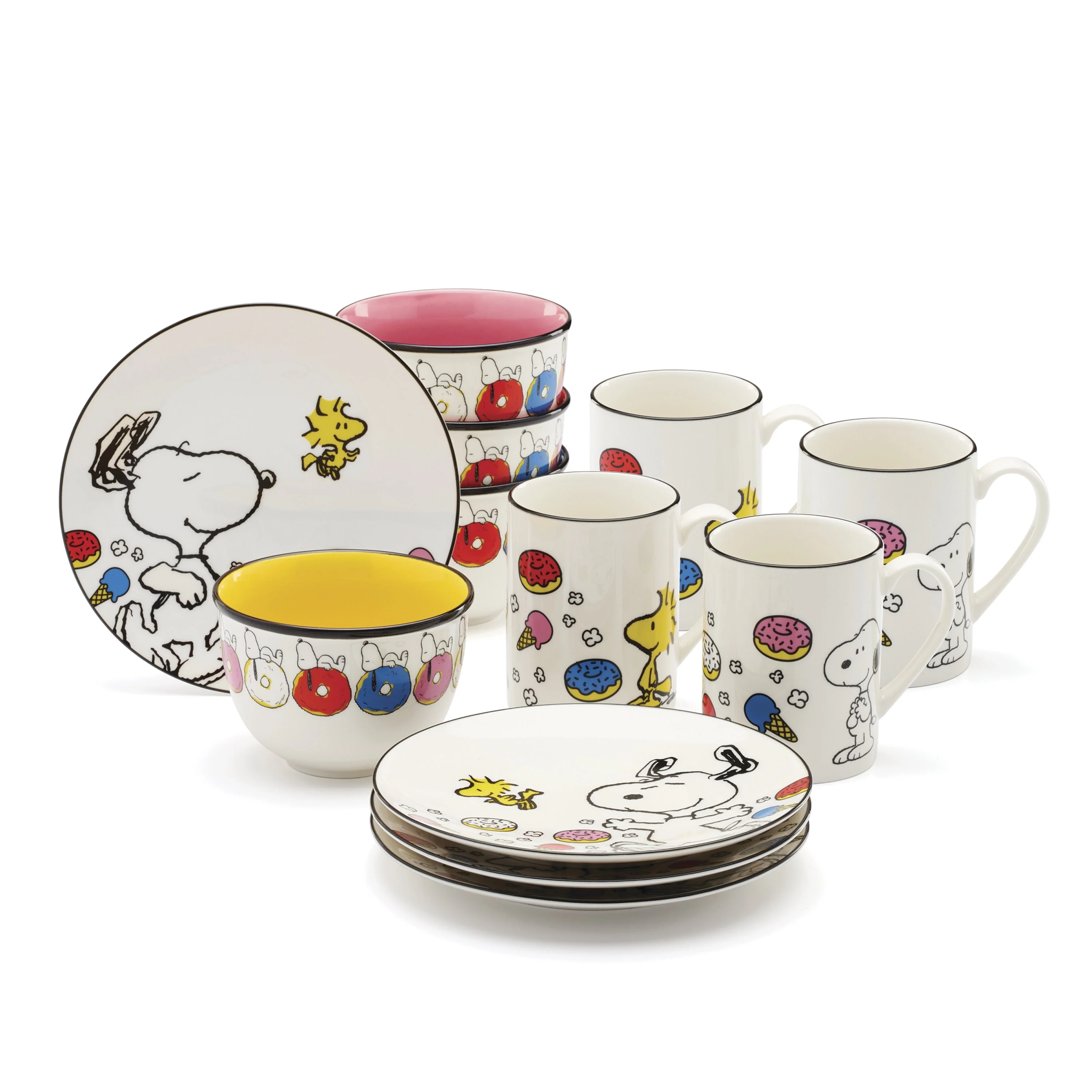 Lenox Chef Snoopy Dinnerware Dessert Set, Service for 4