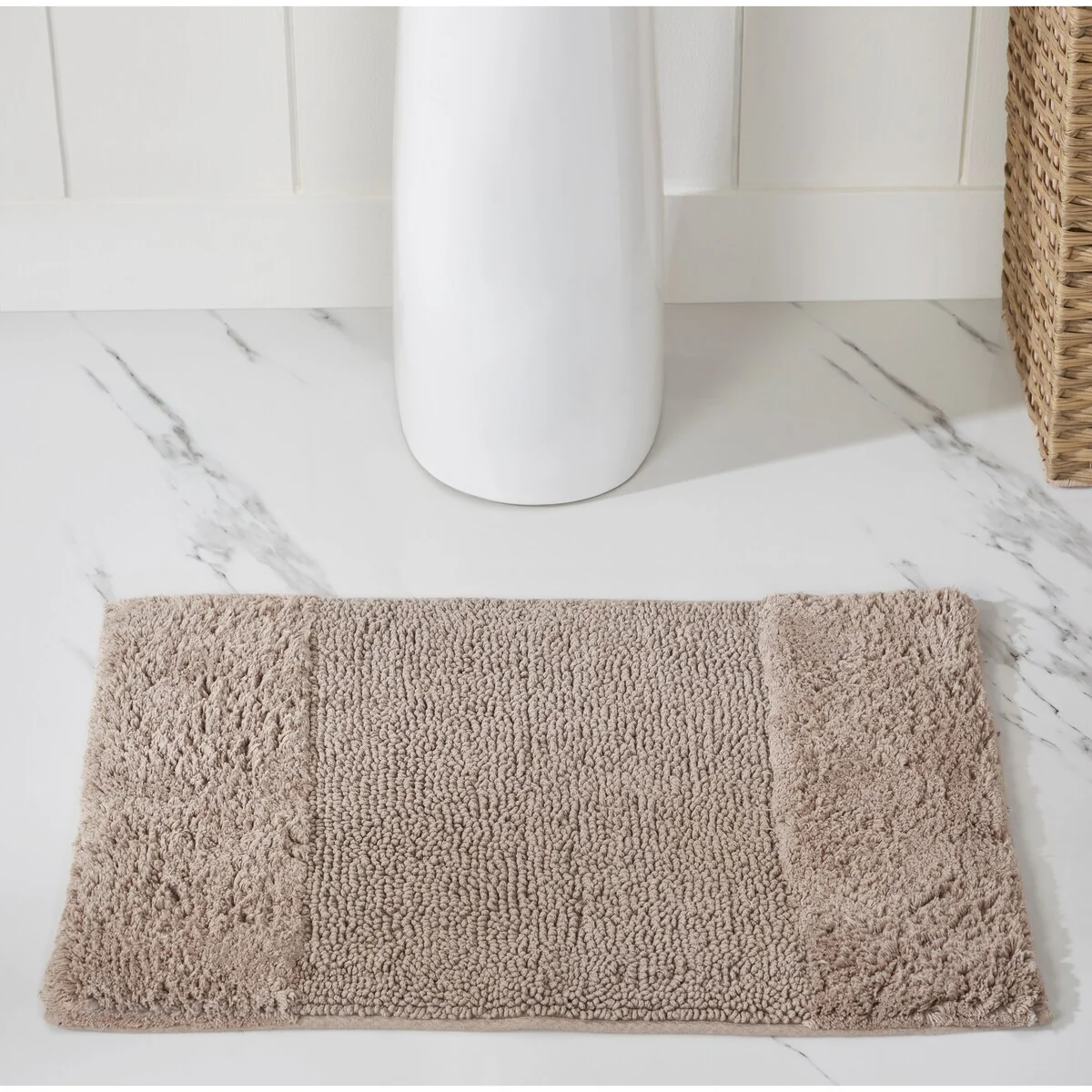 Better Trends Bath Rug 100% Cotton Water Absorbent Tufted Bathroom Rug Set for Shower, Sink Mats Machine Wash Granada Collection