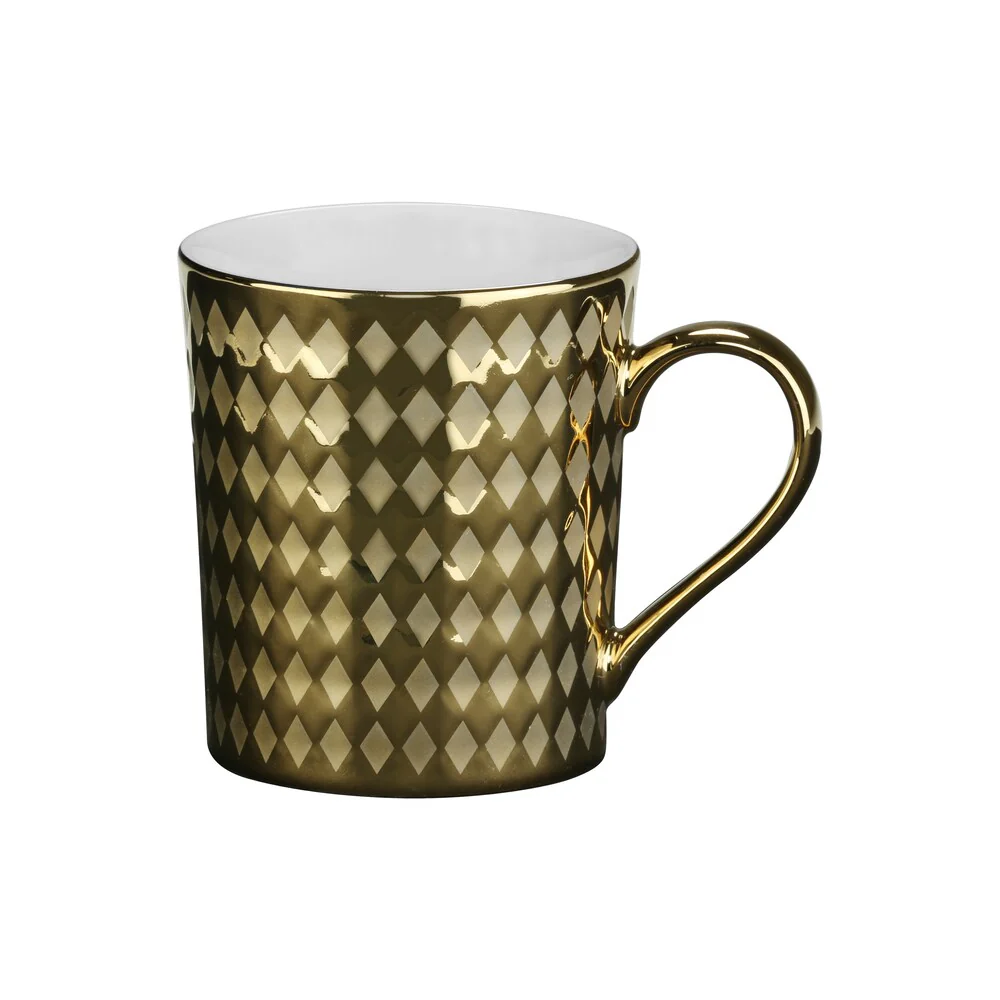 10 Strawberry Street Cairo 12-ounce Mug Gold (Set of 6)