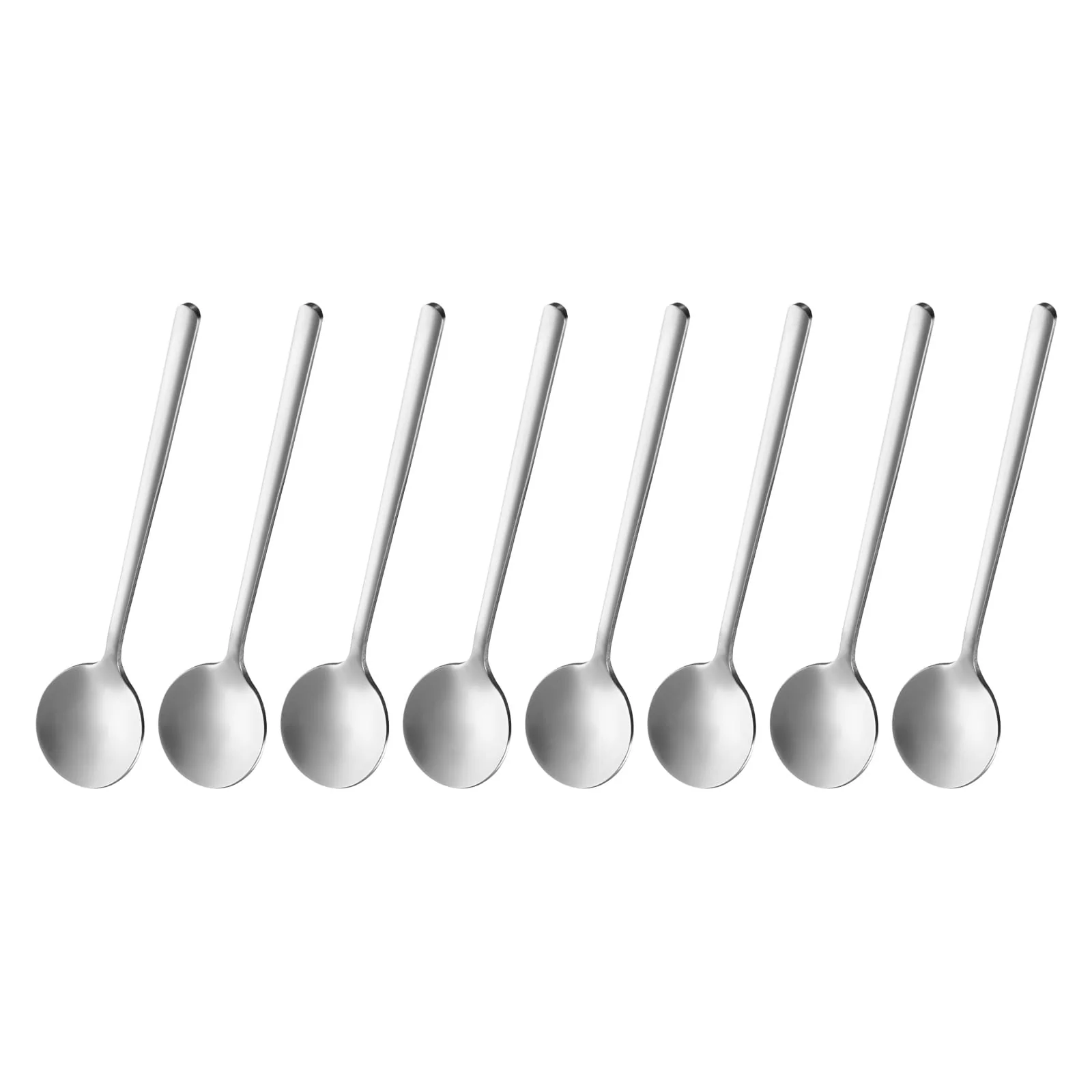 8pcs Espresso Spoons Stainless Steel Round Coffee Spoon
