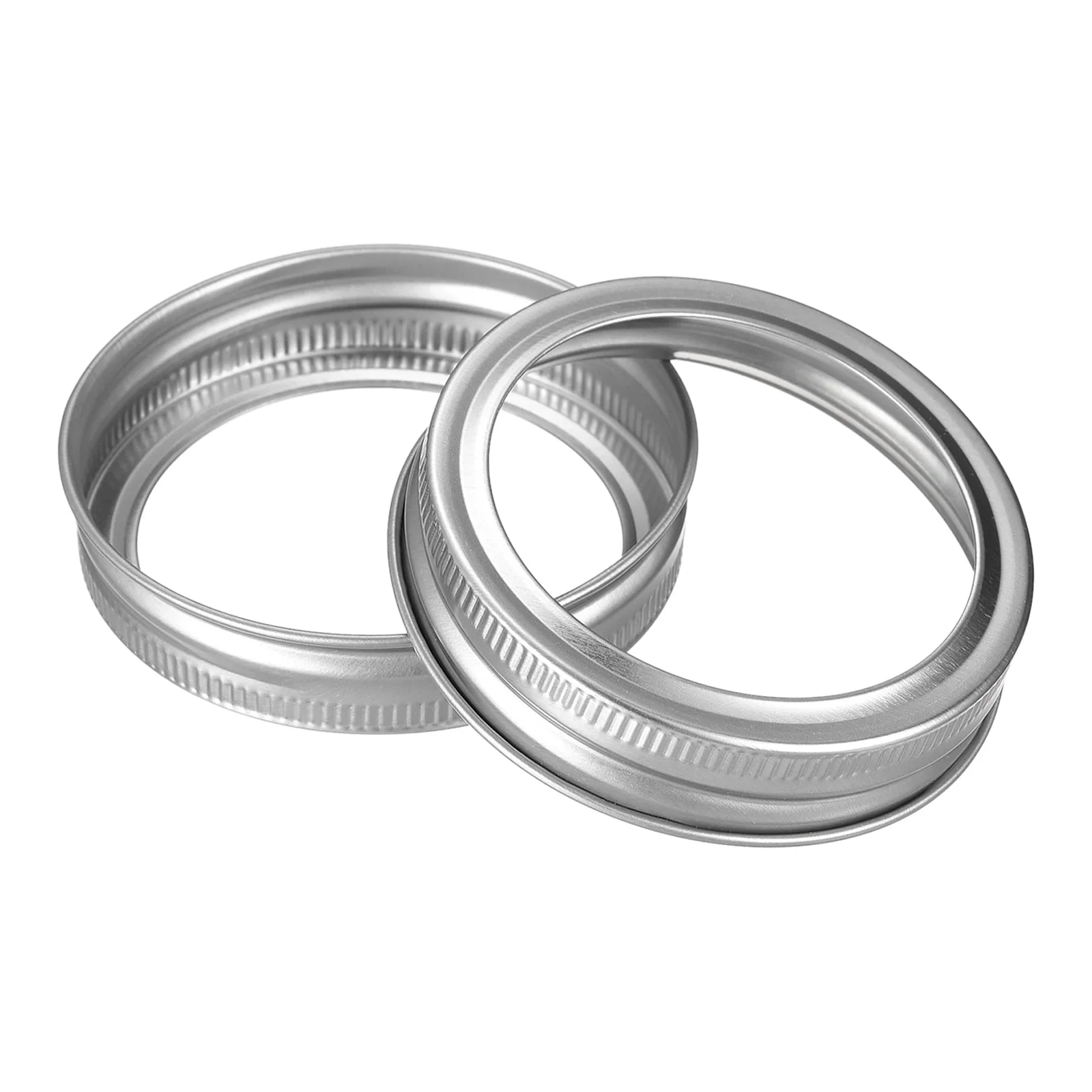 Canning Jar Rings, 60 Pcs Tinplate Replacement Bands Regular Mouth - Silver - 70mm