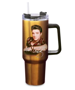 Elvis Presley Stainless Steel 40 oz. Tumbler with Handle - 4 x 12.5 x 5.5