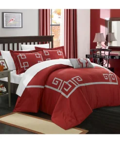 Chic Home Downton Cotton Geometric Applique 8-piece Bed in a Bag Set