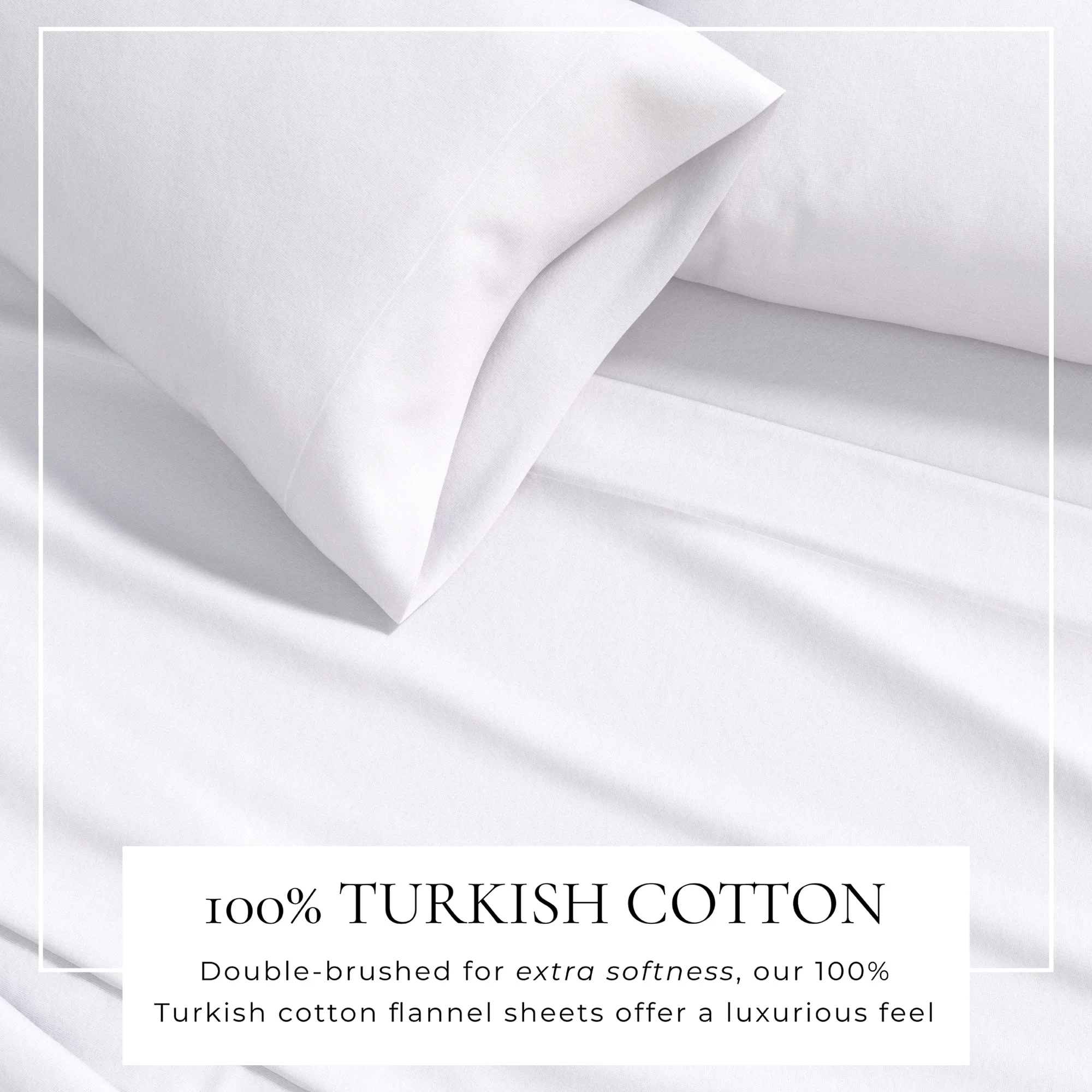 Linery & Co. Turkish Cotton Double-Brushed Solid Color Flannel Bed Sheet Set