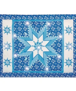 Elegant Sparkling Lighted Snowflake Polyester Pillow Sham