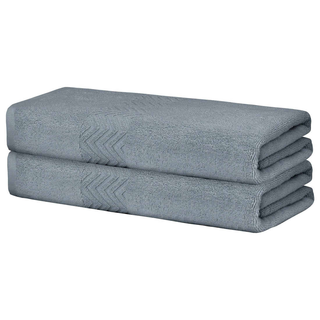 2 Pack Textured Comfort Bath Towels, Absorbent and Quick Dry, Large Plush Towels for Bathroom 28" x 56"