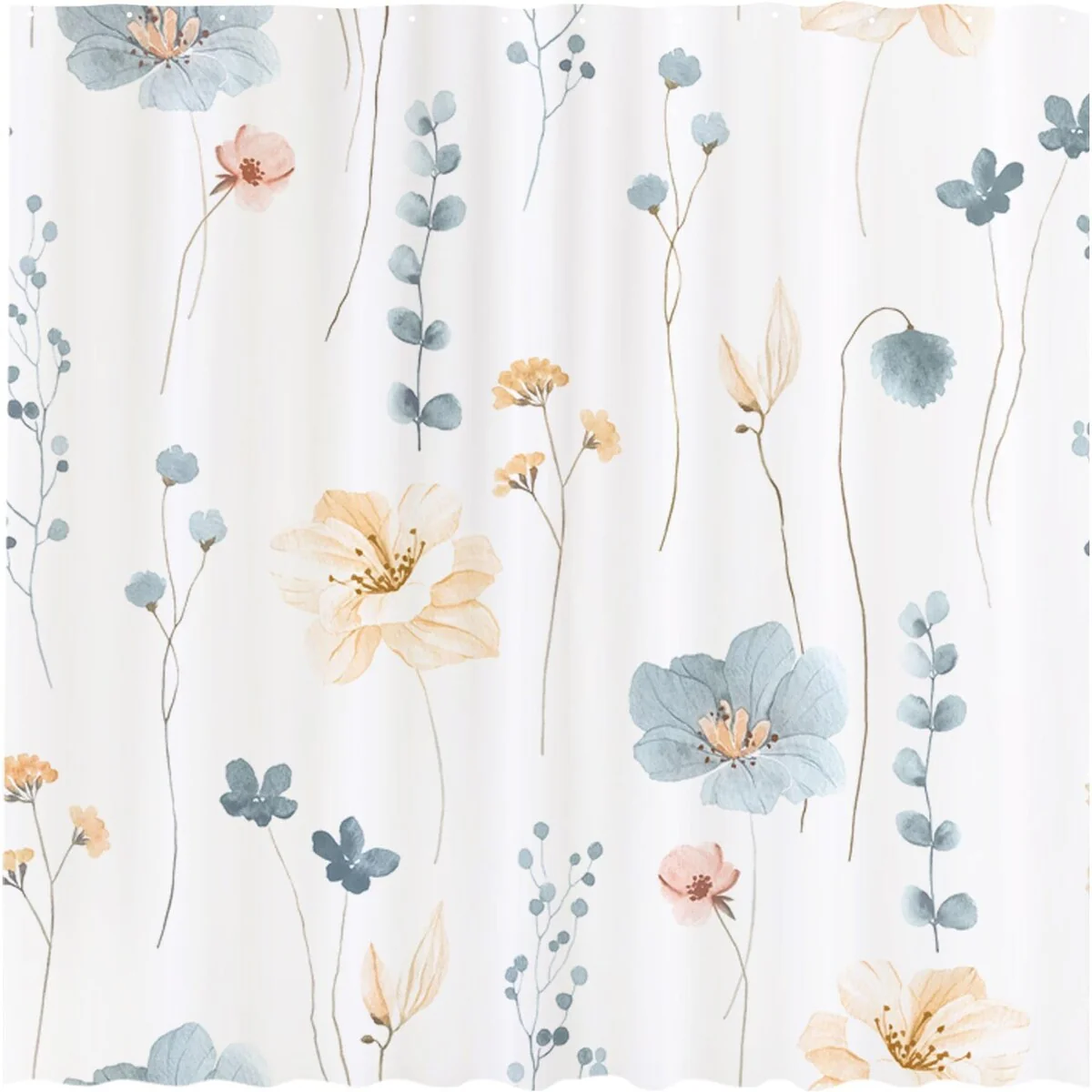 72" x 72" Watercolor Floral PEVA Shower Curtain for Watercolor Boho