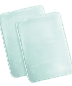 Clara Clark Ultra Soft Plush Bathroom Rug - Non-Slip, Velvet, Memory Foam Bath Mat - Set of 2