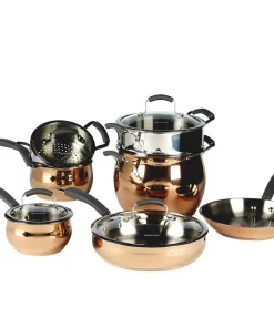 Epicurious 11Pc Cookware Set Stainless Steel Rose Gold