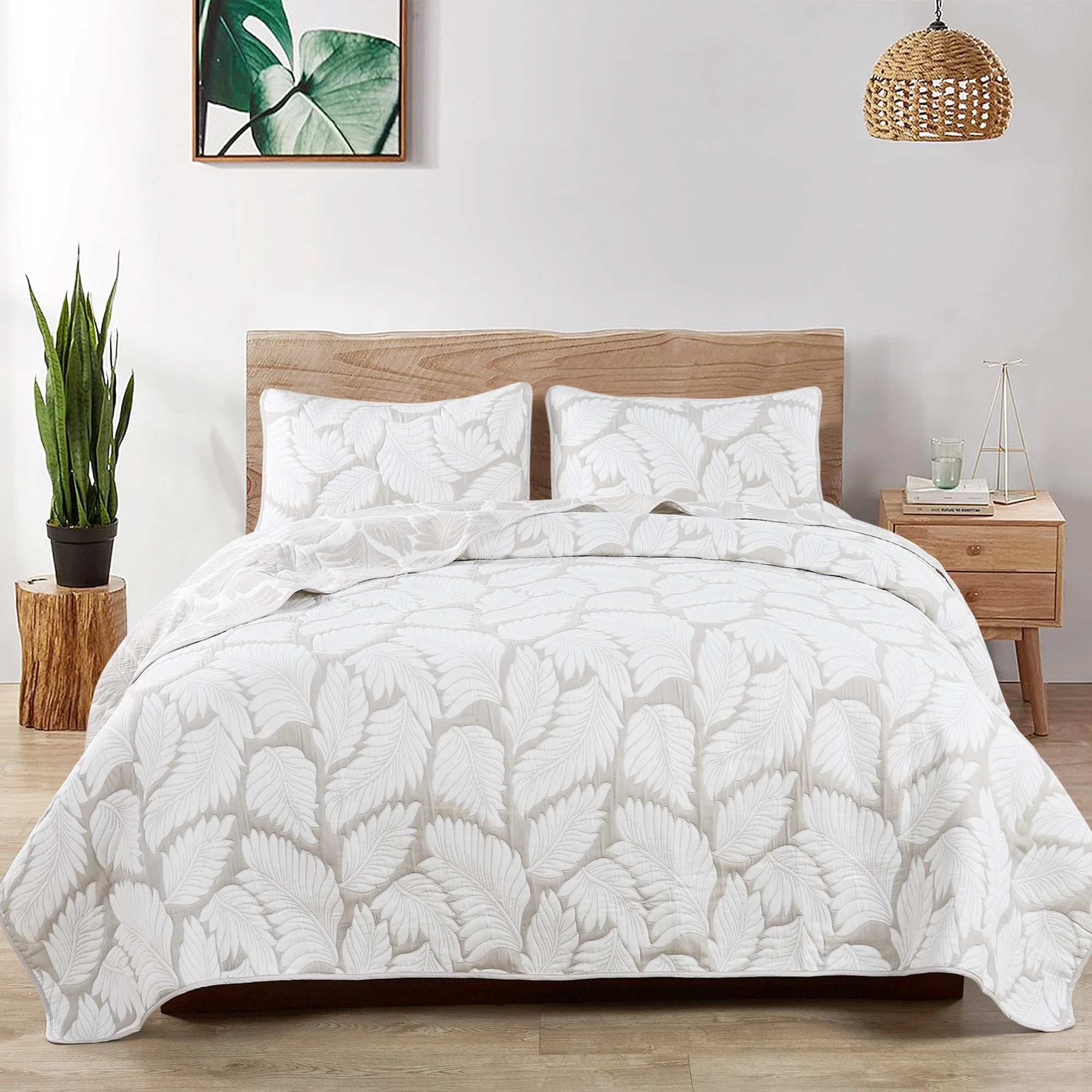Home Soft Things 3 Piece Matelasse Jacquard Bedcover Set
