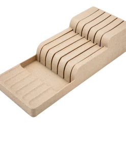 Kitchen Details 2 Tier Knife Organizer - Brown - 15.7"x 6.2"x 2.7"