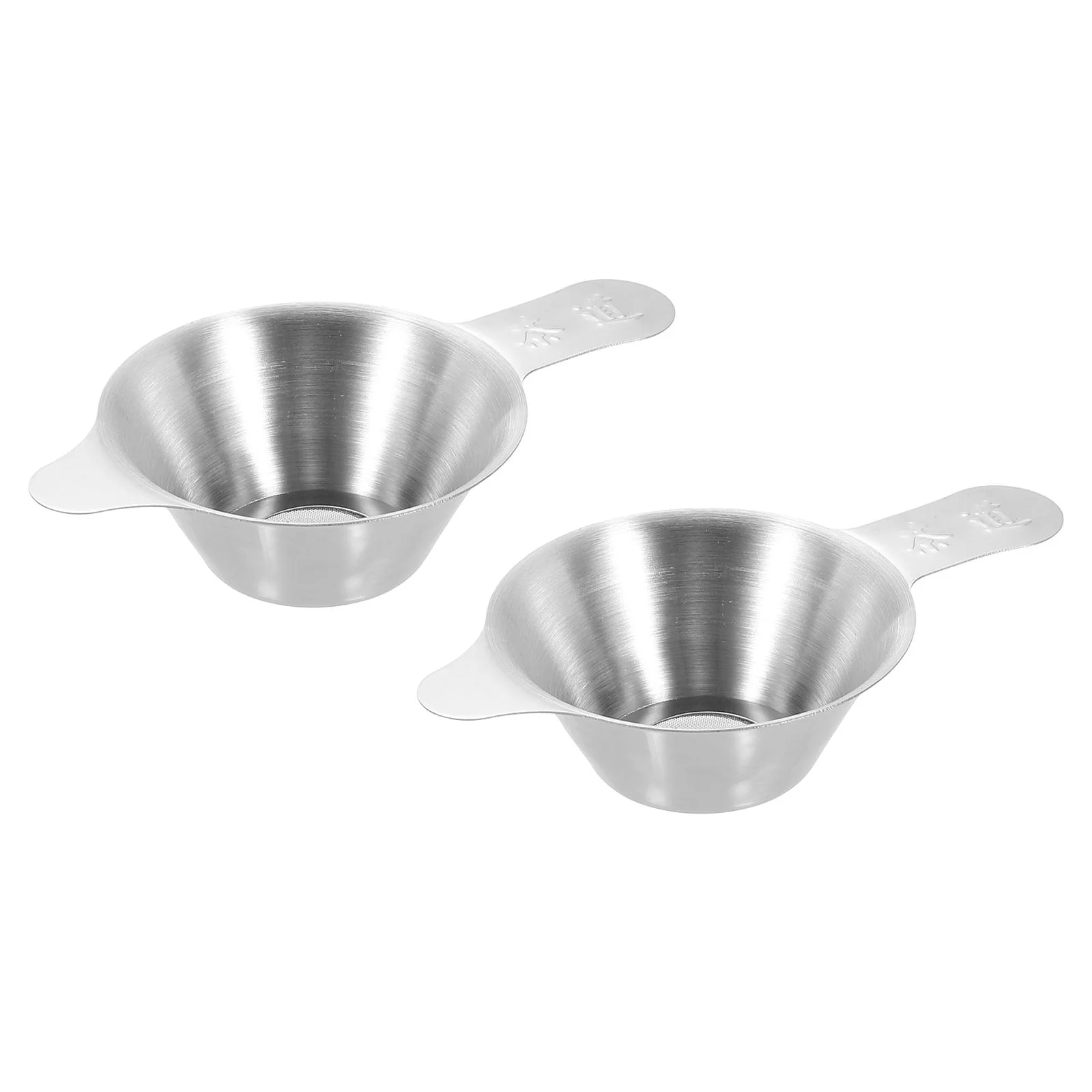 2 Pcs Tea Infuser Filter with Handle, Matte/Polished Loose Tea Steeper