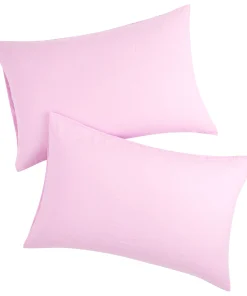 2Pcs Washed Microfiber Pillowcases Soft Envelope