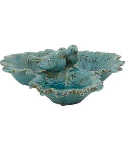 Green Ceramic Bird Bowl