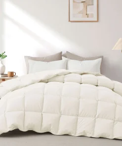 All Season & Lightweight Ultra Soft 360 TC White Goose Down Duvet Comforter