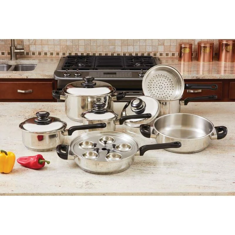 17 Piece Stainless Steel Cookware Set
