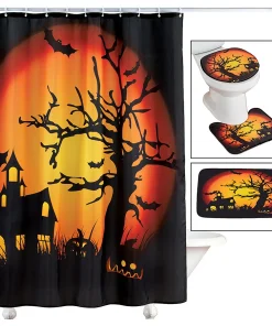 4-Piece Haunted House Halloween Bathroom Set
