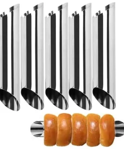 5"Large Cannoli Tubes set of 6 Non-stick cream horn Pastry Molds