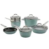 Denmark Allegra 10PC Aluminum Cookware Set - Ocean Breeze