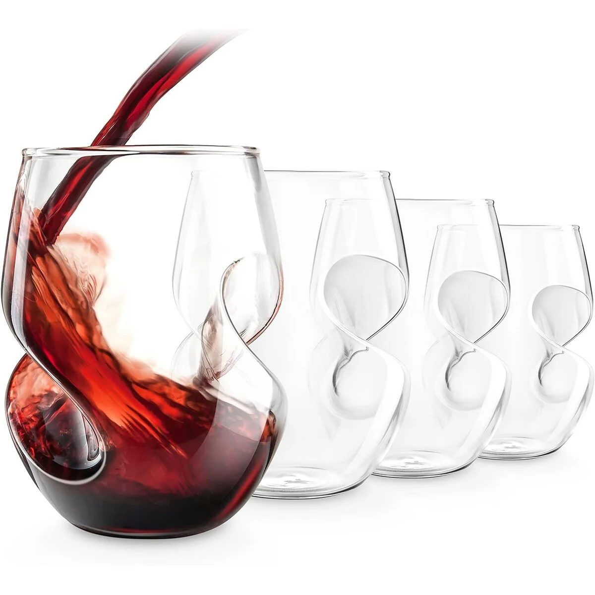 Final Touch Conundrum Red Wine Glasses Set of 4 - 16 oz