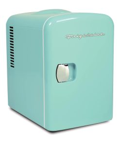Frigidaire Mini Portable Compact Personal Fridge Cooler, 4 Liter Capacity Chills Six 12 oz Cans, 100% Freon-Free & Eco Friendly, Includes Plugs for Home Outlet & 12V Car Charger – Black