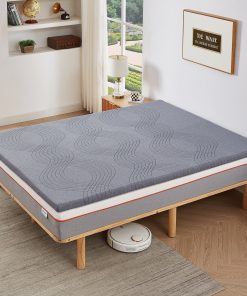 Javlergo 2 Inch/4 Inch Mattress Topper, Comfort Memory Foam Bed Topper with Removable Washable Cover, Gray - N/A