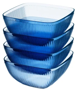Elle Decor Ribbed Acrylic Bowls Set of 4 - 13.52 oz.