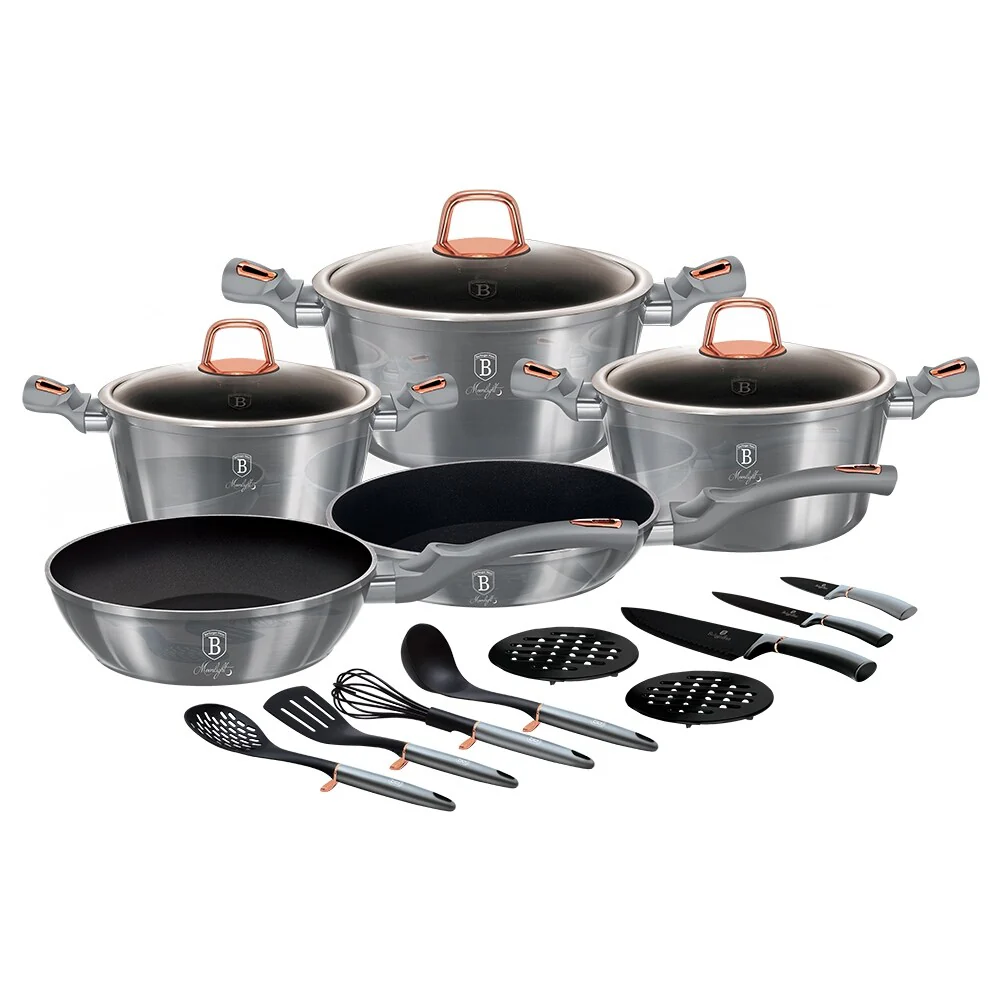 Berlinger Haus 17-Piece Kitchen Cookware Set Moonlight Collection