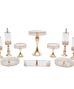 10 Pcs Metal Cake Stand Set for Birthday Party