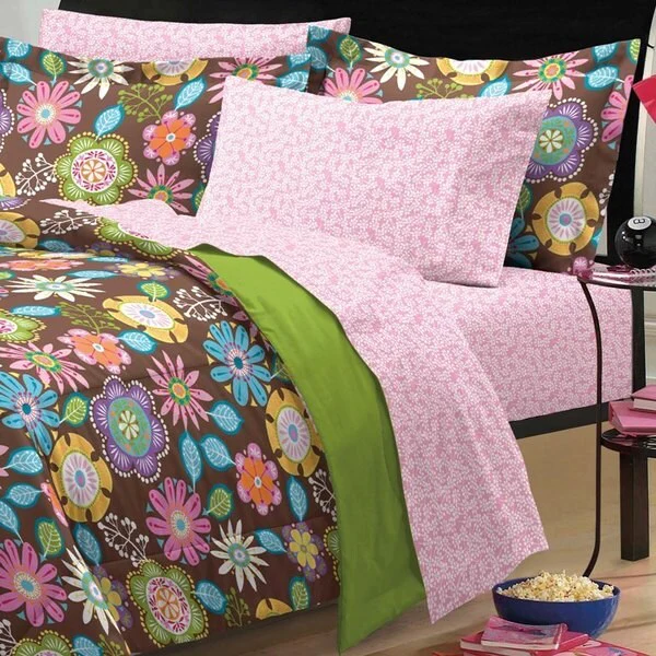 Boho Garden 7-piece Bed in a Bag with Sheets Set