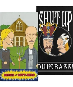Beavis & Butt-Head Being Gothic Rules Shut Up 2-pack Beach Towels - 30" x 60"