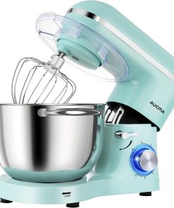 Aucma Stand Mixer,6.5-QT 660W 6-Speed Tilt-Head Food Mixer, Kitchen Electric Mixer with Dough Hook, Wire Whip & Beater (6.5QT, Black)