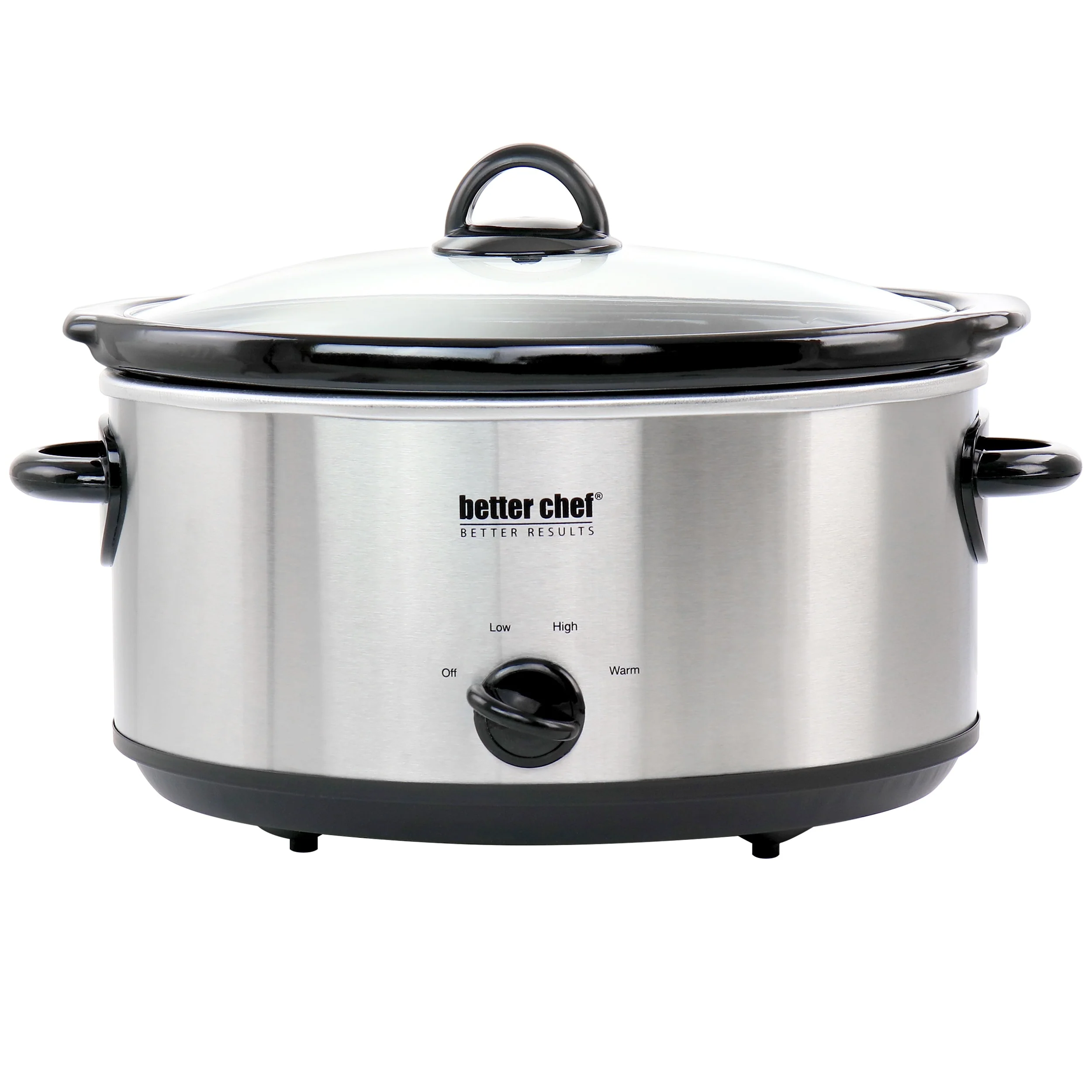 Better Chef 6 Quart Oval Slow Cooker with Removable Stoneware Crock
