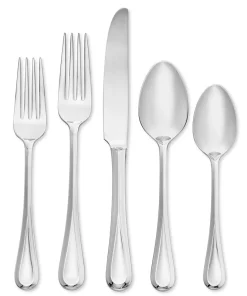 Hampton Signature™ Laurel Mirror - 65 Piece Flatware Set, Service for 12 with 5 Piece Serving Set, 18/10