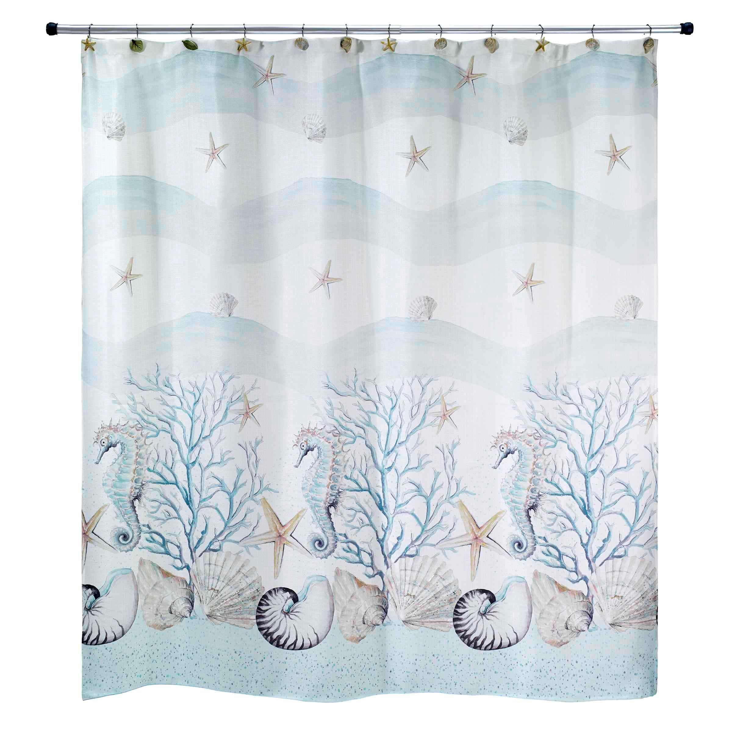 Avanti Linens Coastal Terrazzo Shower Curtain