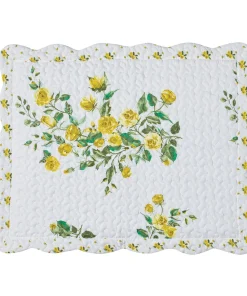 Beautiful Soft Yellow Floral Print Pillow Sham