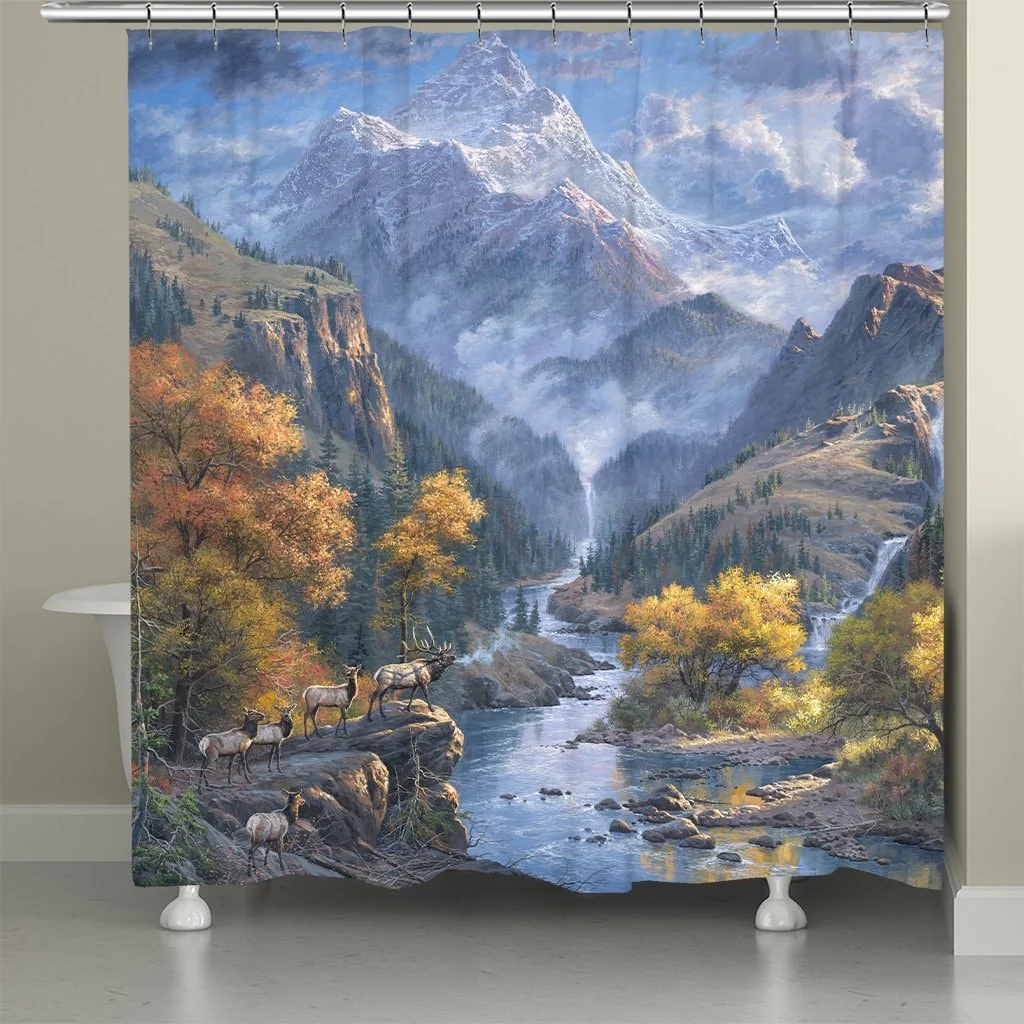 Laural Home Autumn Falls 71" x 72" Shower Curtain