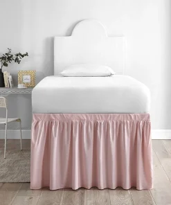 Extended Bed Skirt Twin XL (3 Panel Set) - Rose Quartz