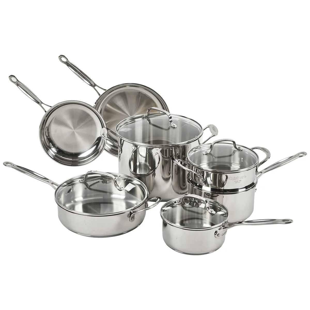 11-Piece Cookware Set, Chef's Classic Stainless Steel Collection
