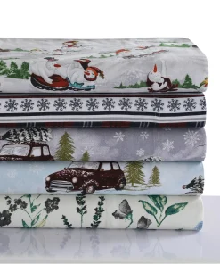 170-GSM Soft Flannel Extra Deep Pocket Bed Sheet Set with Oversized Flat