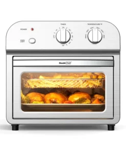 Daily Boutik Stainless Steel Geek Chef Air Fryer Toaster Oven Airfryer Countertop - 15" x 15" x 14.5"