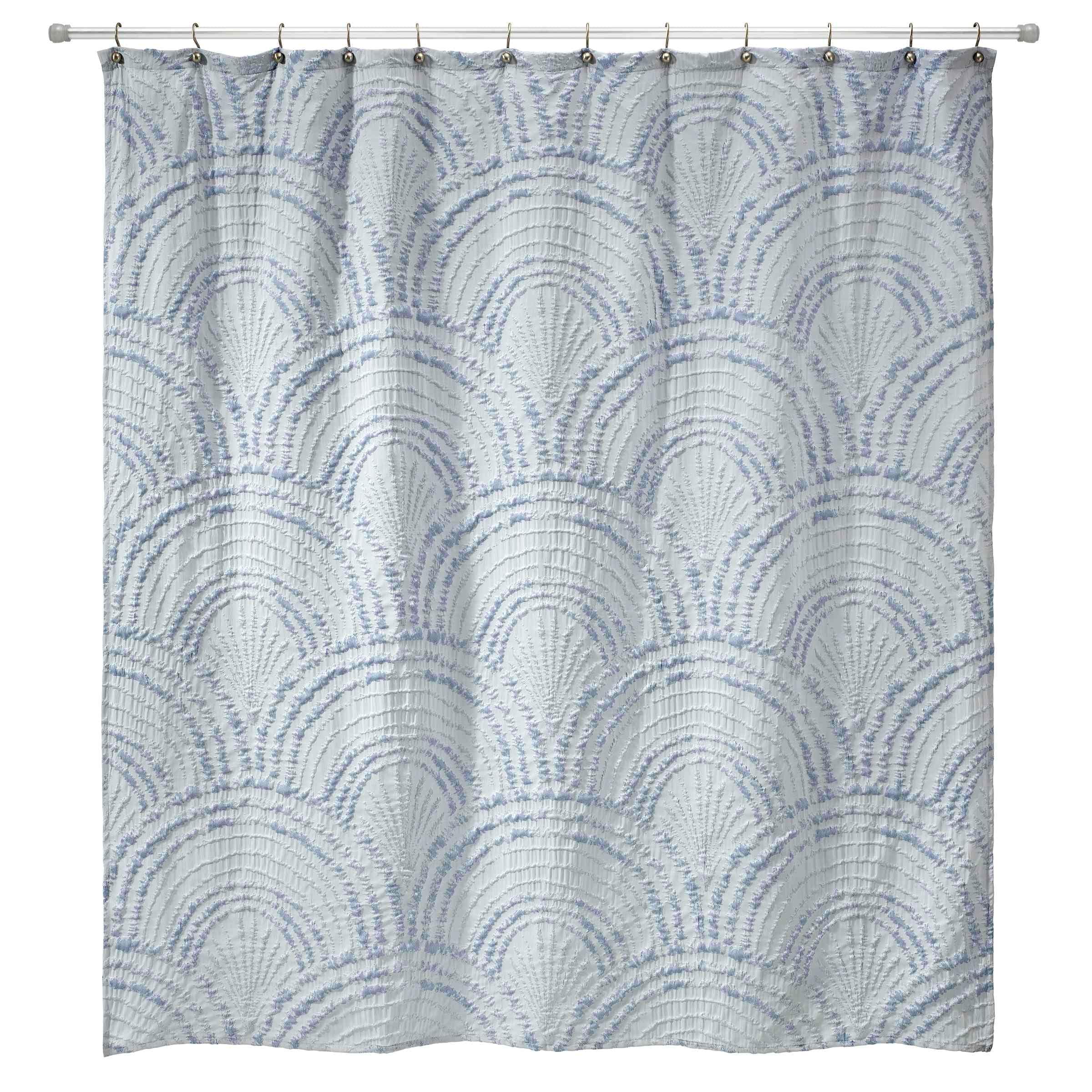 Avanti Linens Modern Shells Blue Shower Curtain