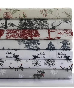 Heavyweight 200GSM Cotton Flannel Printed Extra Deep Pocket Sheet Set