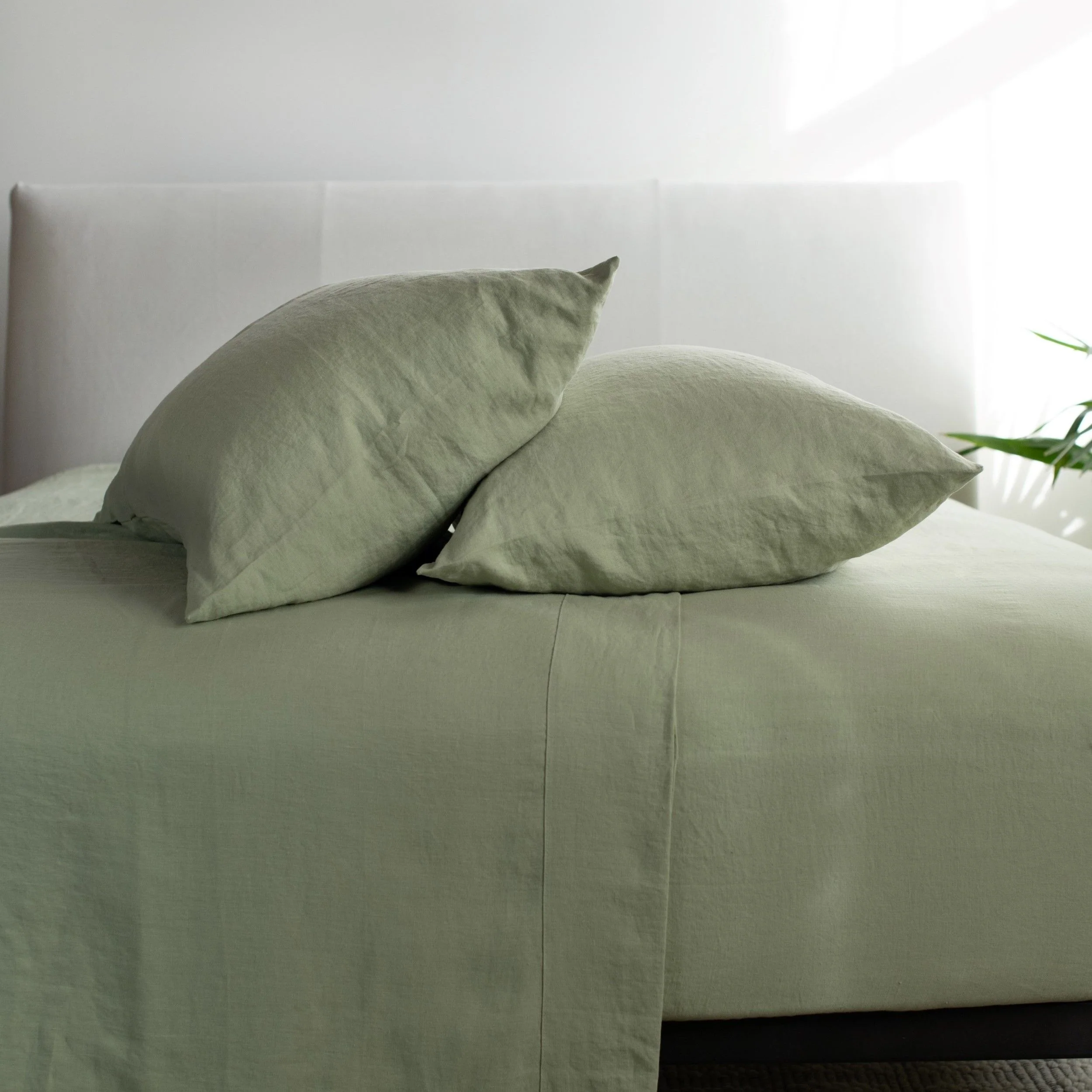 100% French Linen Pillowcase Set by BOKSER HOME